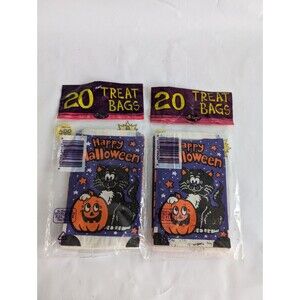 Vintage Fun World Halloween Trick Treat Candy Paper Bags (40 Total Bags)